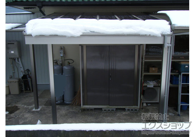 兵庫県丹波市ののテラス屋根 ヴェクターテラス R型 1500 テラスタイプ 単体 積雪〜50cm対応 施工例
