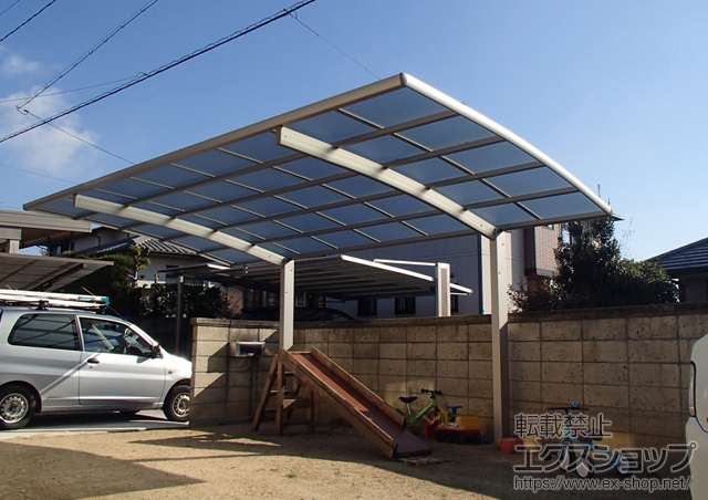 岡山県岡山市ののカーポート レイナポートグラン　積雪〜20cm対応 施工例