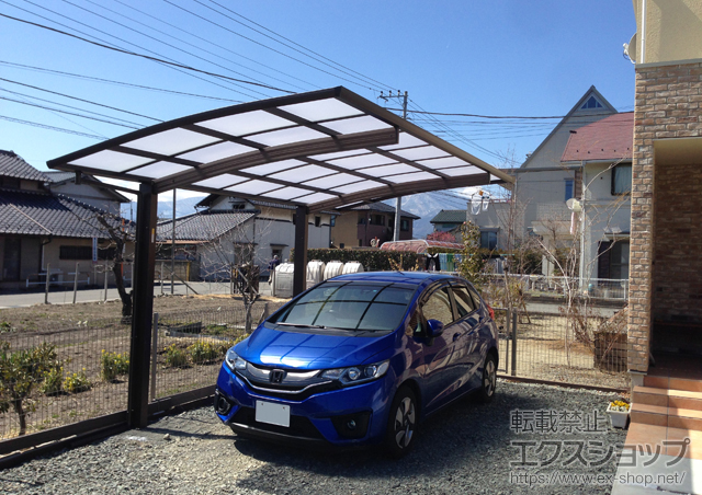 山梨県甲斐市ののカーポート プレシオスポート 積雪〜20cm対応 施工例