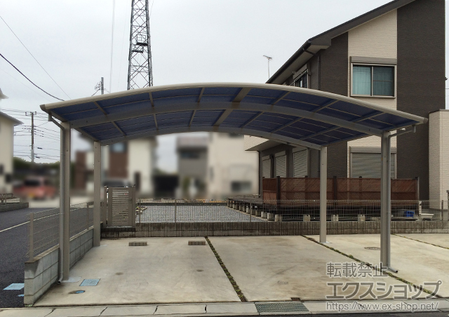 埼玉県加須市ののカーポート プレシオスポート ワイド 積雪〜20cm対応 施工例