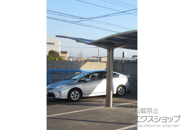 岡山県倉敷市のLIXIL リクシル（トステム）のカーポート カーブポートシグマIII 積雪〜20cm対応 施工例