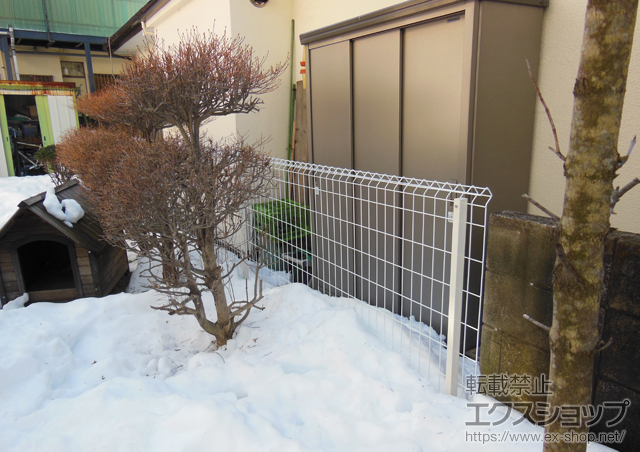 東京都日野市ののフェンス・柵 イーネットフェンス1F型 自由柱タイプ 施工例