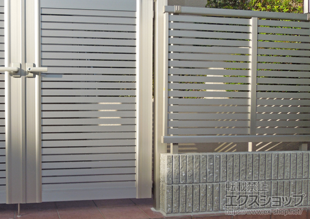 福岡県福岡市ののフェンス・柵 エクスラインフェンス5型 自由柱 施工例