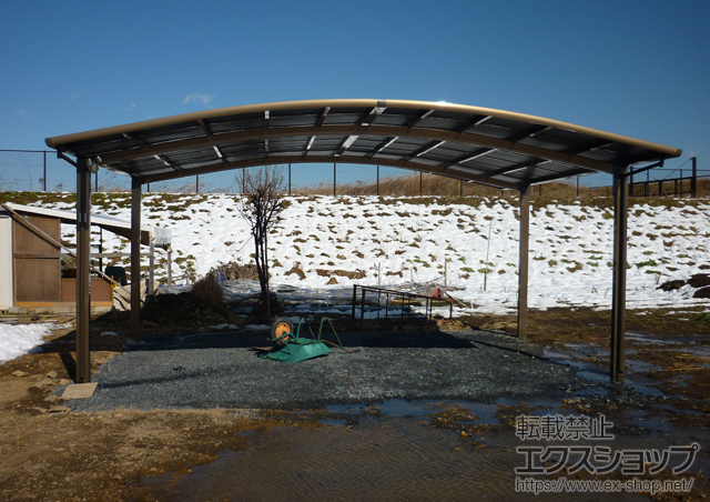 栃木県足利市のLIXIL リクシル（トステム）のカーポート カーブポートシグマIII ワイド 積雪〜20cm対応 施工例