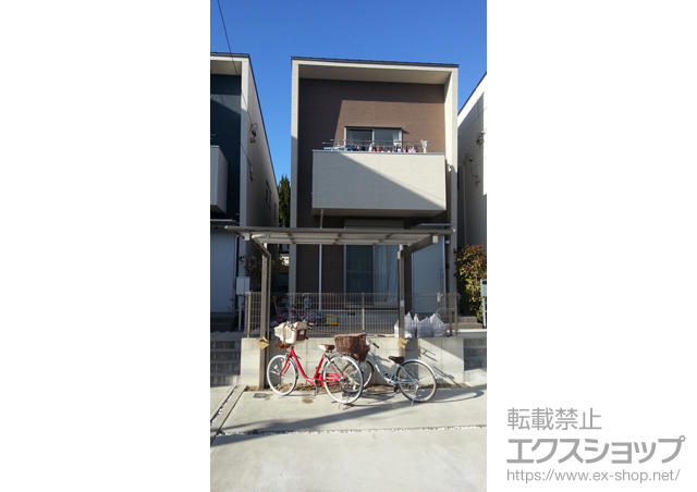 愛知県名古屋市ののカーポート マイリッシュ 前下がり 積雪〜20cm対応 施工例