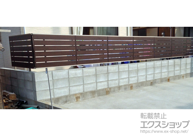 福岡県福津市ののフェンス・柵 ジオーナフェンス YS型 マテリアルカラー フリーポールタイプ 施工例