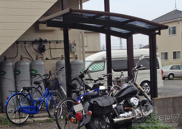 埼玉県北葛飾郡杉戸町ののサイクルポート・駐輪場 プレシオスポート ミニ 積雪〜20cm対応 施工例