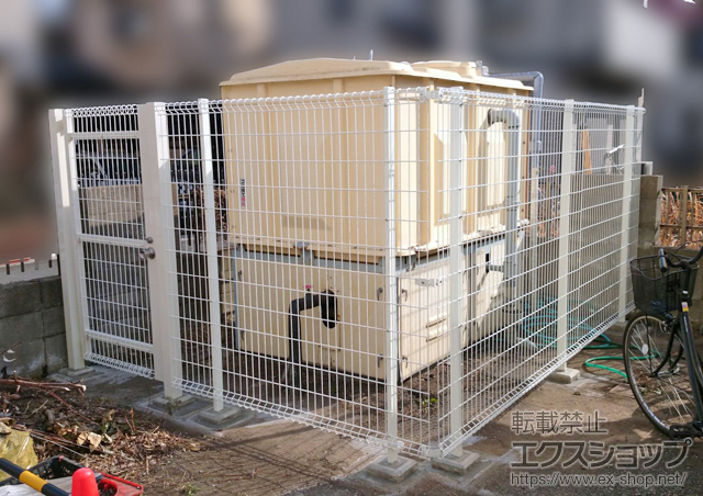 千葉県柏市ののフェンス・柵 ハイグリッドフェンスN8型 フリーポールタイプ 施工例