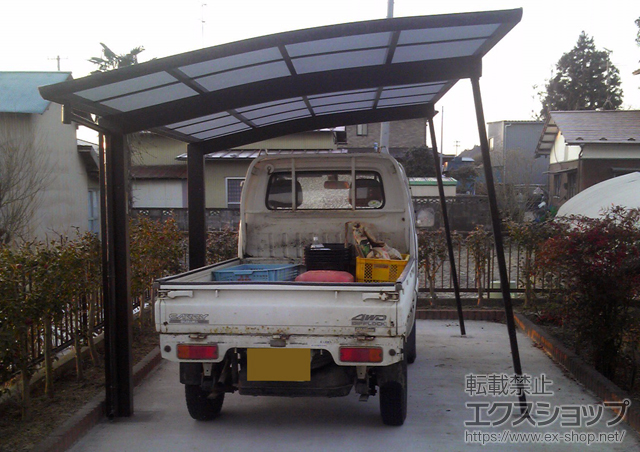 宮城県角田市ののカーポート プレシオスポート 積雪〜20cm対応＋着脱式補助柱 2本入り 施工例