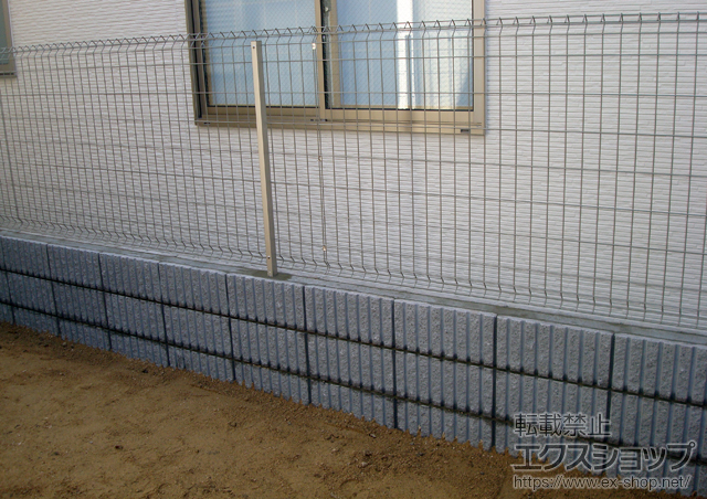 東京都足立区ののフェンス・柵 イーネットフェンス1F型 自由柱タイプ 施工例