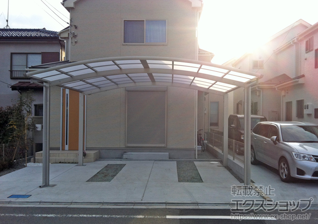 神奈川県相模原市ののカーポート プレシオスポート ワイド 積雪〜20cm対応 施工例