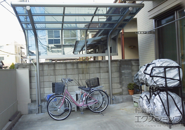 埼玉県川口市ののサイクルポート・駐輪場 サイクルキャップ 積雪~20cm対応 施工例