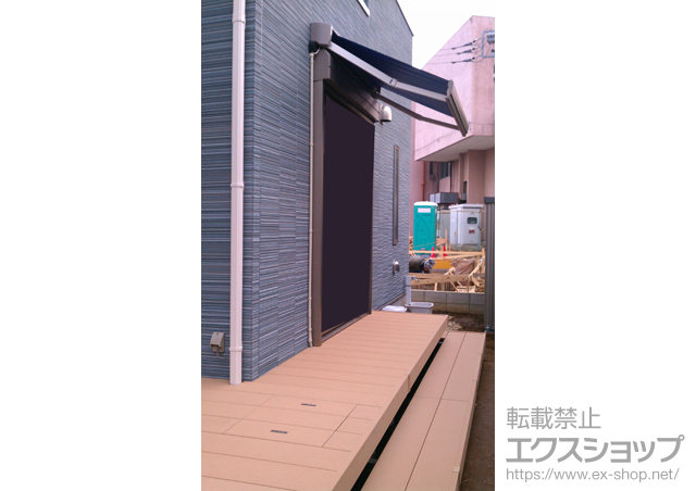 埼玉県越谷市ののウッドデッキ リウッドデッキ 200＋段床＋点検口 施工例