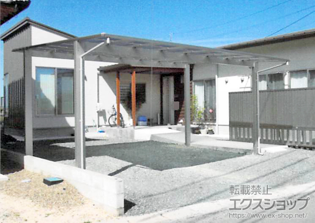 熊本県山鹿市ののカーポート エフルージュ ツイン 積雪〜20cm対応 施工例