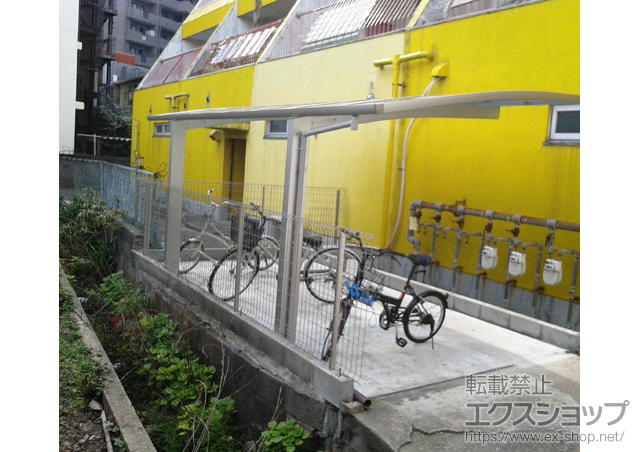 福岡県春日市ののフェンス・柵 イーネットフェンス1F型 自由柱タイプ 施工例