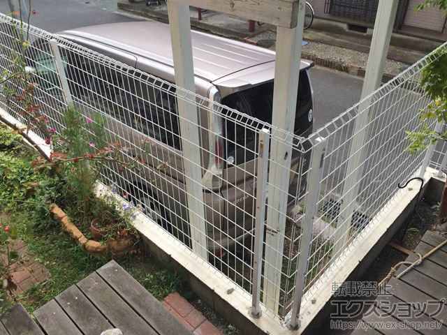 神奈川県平塚市ののフェンス・柵 イーネットフェンス1F型　自由柱タイプ 施工例