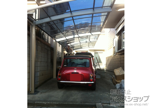 東京都八王子市ののカーポート プレシオスポート 縦連棟 積雪〜20cm対応 施工例