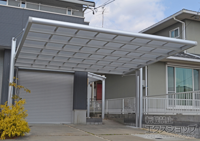 岐阜県各務原市ののカーポート 4Gワイド 積雪〜20cm対応 施工例