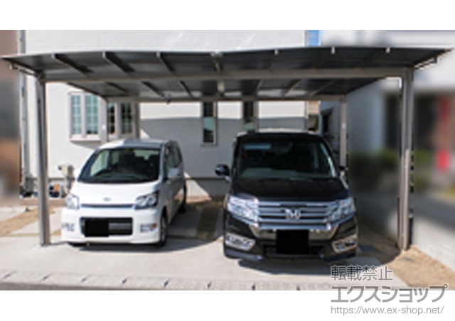 佐賀県鹿島市のLIXIL リクシル（トステム）のカーポート エックスルーフ ワイド 施工例