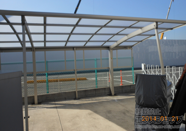 千葉県市川市ののカーポート プレシオスポート 積雪〜20cm対応＋サイドパネル 1段用 施工例