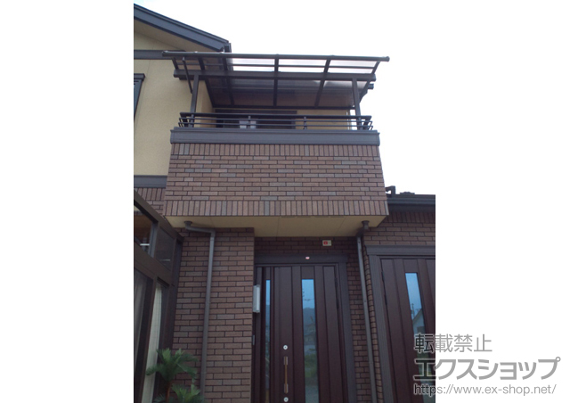 岩手県遠野市のLIXIL リクシル（トステム）のバルコニー・ベランダ屋根 パワーアルファ RB型 1500 屋根タイプ 単体 積雪〜50cm対応 施工例