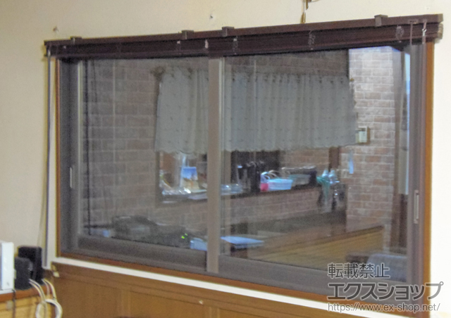 栃木県都賀郡野木町のの二重窓（内窓） インプラスウッド ダストバリア仕様 引違い窓 2枚建 施工例