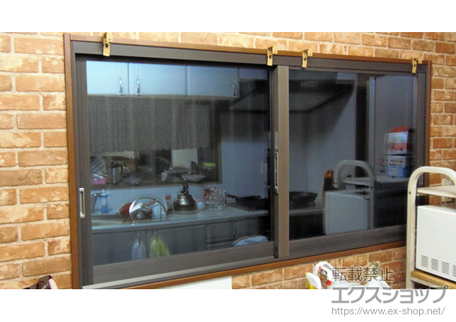 栃木県都賀郡野木町のの二重窓（内窓） インプラスウッド ダストバリア仕様 引違い窓 2枚建 施工例