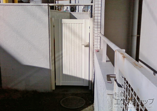 東京都立川市のの門扉 エクスライン門扉8型 片開き　門柱使用 施工例