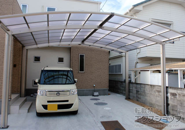 徳島県板野郡藍住町ののカーポート レイナポートグラン M合掌　積雪〜20cm対応 施工例