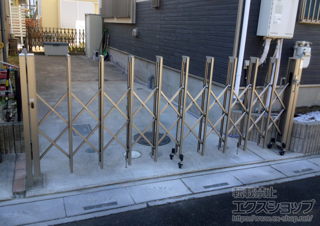 千葉県野田市ののカーゲート アルシャインII L型 Aタイプ ノンレール 片開き 330S 施工例