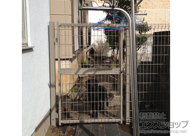 神奈川県藤沢市のの門扉 ハイグリッド門扉N8型 片開き　柱使用 施工例