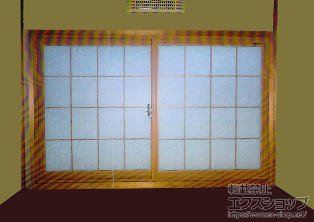 奈良県磯城郡田原本町のの二重窓（内窓） インプラス(ダストバリア)引違い窓2枚建＋真壁取付用ねじ 施工例