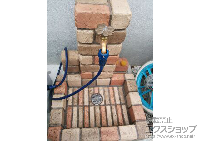 兵庫県姫路市のの立水栓・ガーデンシンク 立水栓ユニット サークルタイプ 施工例