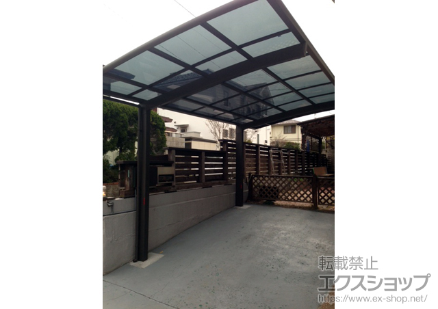 神奈川県横浜市栄のLIXIL リクシル（トステム）のカーポート カーブポートシグマIII 積雪〜20cm対応 施工例