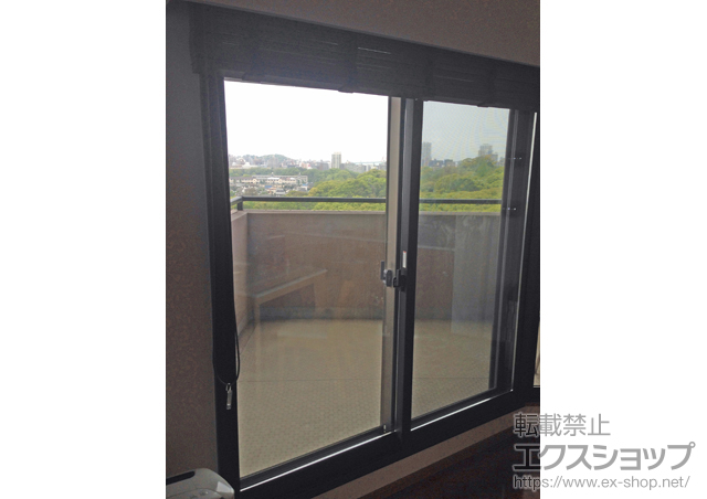 福岡県福岡市のの二重窓（内窓） インプラス(ダストバリア) 引違い窓2枚建 施工例