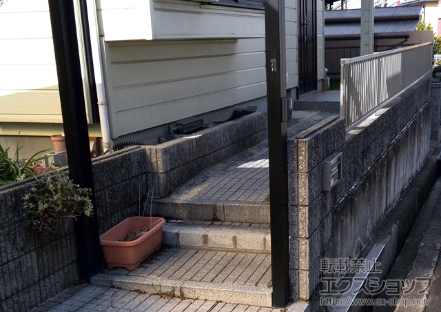 京都府八幡市ののフェンス・柵 ハイサモア フリーポールタイプ 施工例