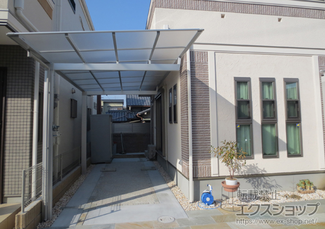 大阪府東大阪市ののカーポート マイリッシュ 前上がり＜通常勾配＞ 積雪〜20cm 施工例