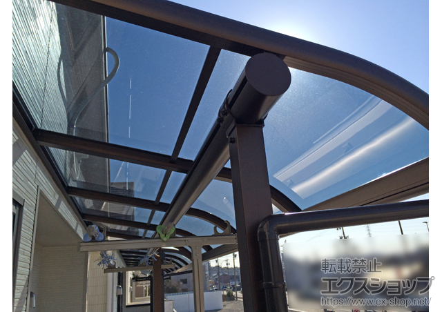 愛知県名古屋市ののバルコニー・ベランダ屋根 プレシオステラス R型 屋根タイプ 単体 積雪〜20cm対応 施工例