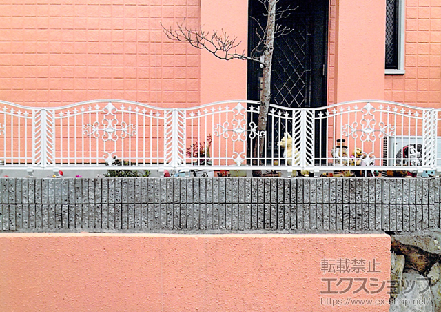 京都府城陽市ののフェンス・柵 フェスタB型フェンス フリーポールタイプ 施工例