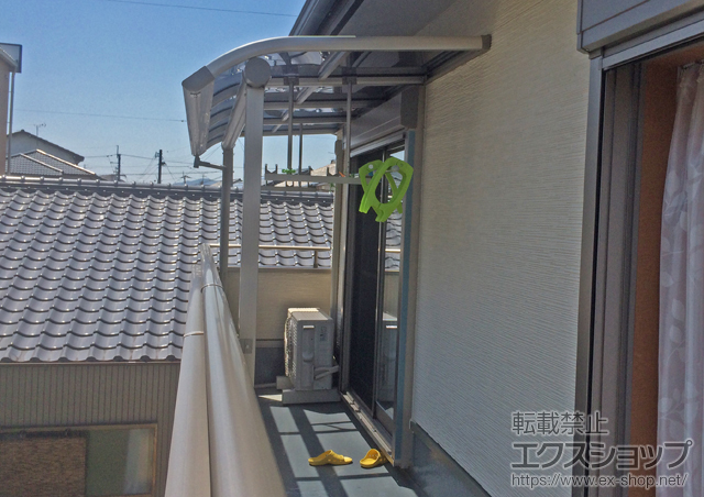 高知県高知市ののバルコニー・ベランダ屋根 プレシオステラス R型 屋根タイプ 単体 積雪〜20cm対応 施工例