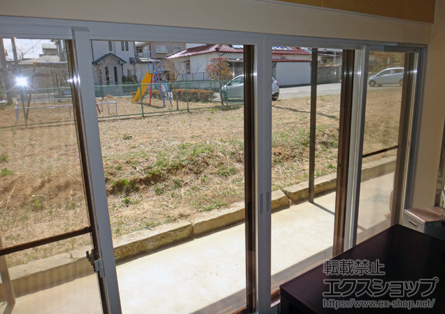 福島県郡山市のの二重窓（内窓） プラメイクE 引違い窓 4枚建 窓タイプ 施工例