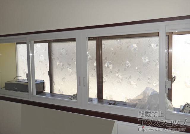 福島県郡山市のの二重窓（内窓） プラメイクE 引違い窓 4枚建 窓タイプ 施工例