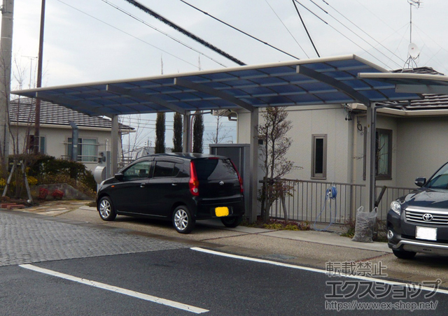 愛知県豊田市ののカーポート プレシオスポート 縦連棟 積雪〜20cm対応 施工例