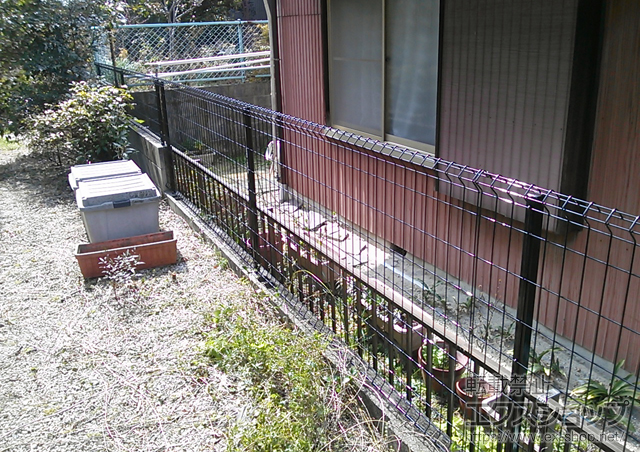 愛知県名古屋市ののフェンス・柵 イーネットフェンス1F型 自由柱タイプ 施工例