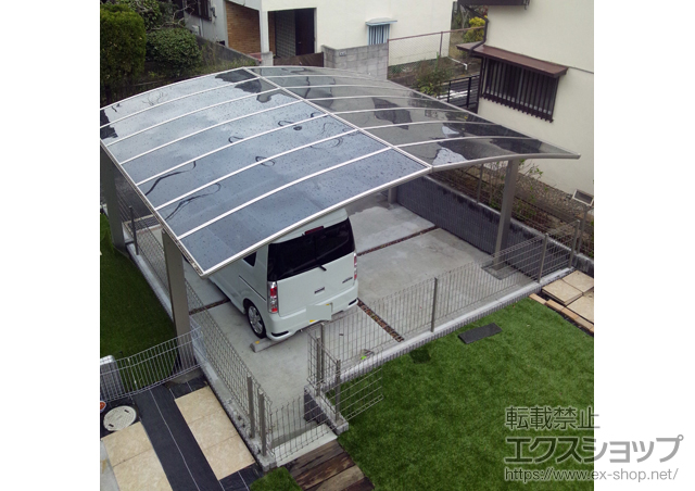 神奈川県鎌倉市ののカーポート プレシオスポート M合掌 積雪〜20cm対応 施工例