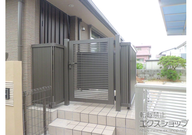 福岡県福岡市ののフェンス・柵 ハイスクリーンフェンスC型 フリーポールタイプ 施工例