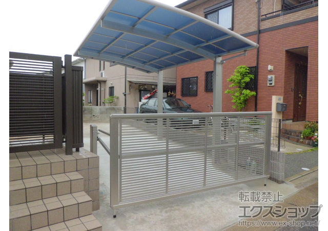 福岡県福岡市ののカーゲート エクスラインアップゲート 1型 手動式 施工例
