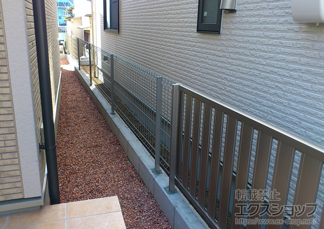 千葉県松戸市ののフェンス・柵 ハイミレーヌR4型フェンス フリーポールタイプ 施工例