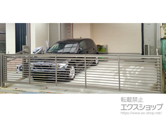 京都府城陽市ののカーゲート ワイドオーバードアS1型 電動式 施工例