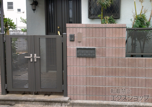 東京都東久留米市のの機能門柱・ポスト エクスポスト 箱型タイプ U-3型 1Bタイプ 施工例